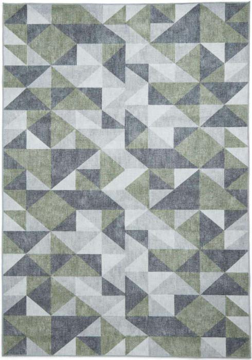 Coral H1057 Green/Grey Rug by Think Rugs image 3