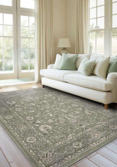 Echo Traditional Green Rug by Melrose Interiors image 1